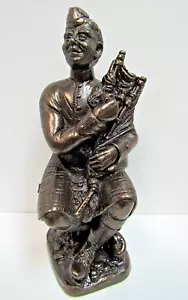 SELTENE PERTH XX 6 ZOLL BRONZE EINSAME SCHOTTISCHE MILITÄRPFEIFER STATUE N0. M18508 - Bild 1 von 11