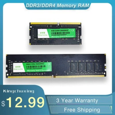 Kingchuxing 16 GB 8 GB 4 GB DDR3 1600 MHz DDR4 2666 MHz memoria RAM per laptop desktop - Immagine 1 di 4
