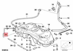 Genuine BMW E38 Sedan Metal Fuel Tank Pipe OEM 16111182105 - Picture 1 of 1