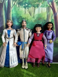 Disney Store Wish Dolls ~ Asha, Dahlia, Queen Amaya and King Magnifico~ Lot Of 4 - Picture 1 of 9