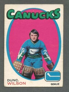1971-72 OPC O-Pee-Chee Hockey Dunc Wilson #24 ROOKIE RC Goalie Canucks VG