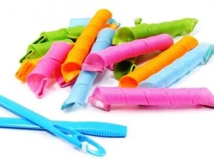 Hair Curlers Spiral Styling Hair Rollers Flexible No Heat Hair Curlers with Hook - Picture 1 of 7
