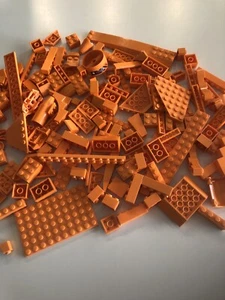 Authentic Lego 1/2 Pound Mixed Lot ~ Orange Bricks, Plates & Parts - Picture 1 of 3