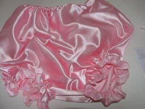 Glanz Satin Rüschen Panty Schlüpfer sehr üppig sissy nylon Negligee rosa xxl - Bild 1 von 5
