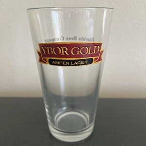 YBOR GOLD AMBER LAGER PINT GLASS TAMPA FLORIDA BEER COMPANY MAN CAVE BAR FREE SH - Picture 1 of 6