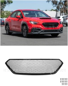 Para Subaru WRX 22-UP | JDM CS Estilo Negro Brillante Parachoques Delantero Rejilla Ventilación Cubierta - Imagen 1 de 20