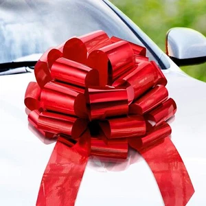Zoe Deco Big Car Bow (Red, 46 Cm), Gift Bows, Giant Bow for Car, Birthday Bow - - Picture 1 of 6