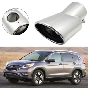 Silver Car Exhaust Muffler Tip Tail Pipe End Trim for Honda CR-V 2012-2016 #1023 - Picture 1 of 6