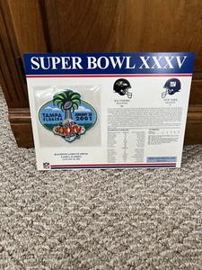 SUPER BOWL 35 ~ RAVENS vs GIANTS ~ Willabee Ward OFFICIAL NFL SB XXXV PATCH CARD - Foto 1 di 5