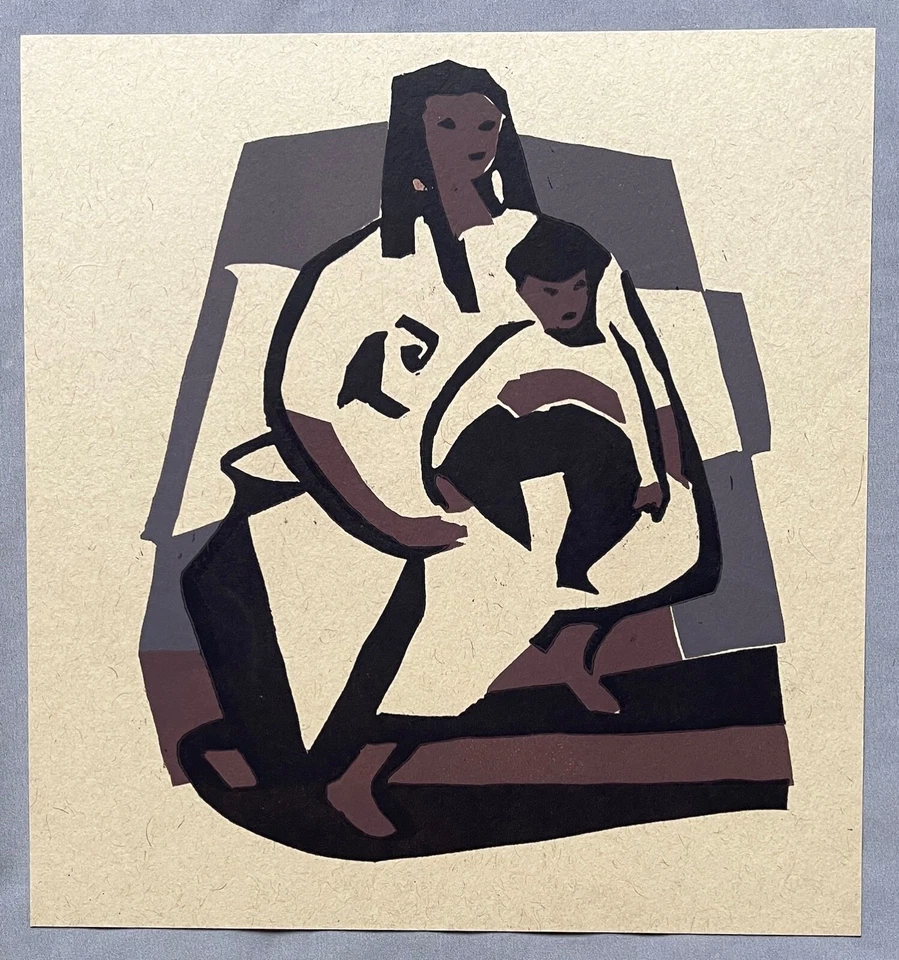 Ernst Patzies farbiger Linolschnitt - Ohne Titel, nicht signiert - Bild 1 von 1