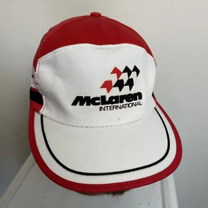 Vintage Three Stripe Hat McLaren Mens One Size White New Fosters Grand Prix - Picture 1 of 12