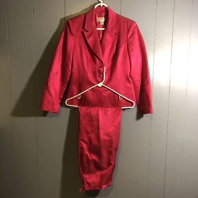 Blazer clásico de carrera Talbots mezcla de algodón/seda talla 2 rosa 3 botones y talla 4 pantalones Foto 1 de 4