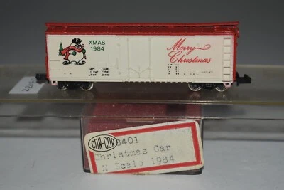 N Scale Con-Cor Christmas 1984 Car 40' Single Door Reefer C49527 - Image 1 of 2