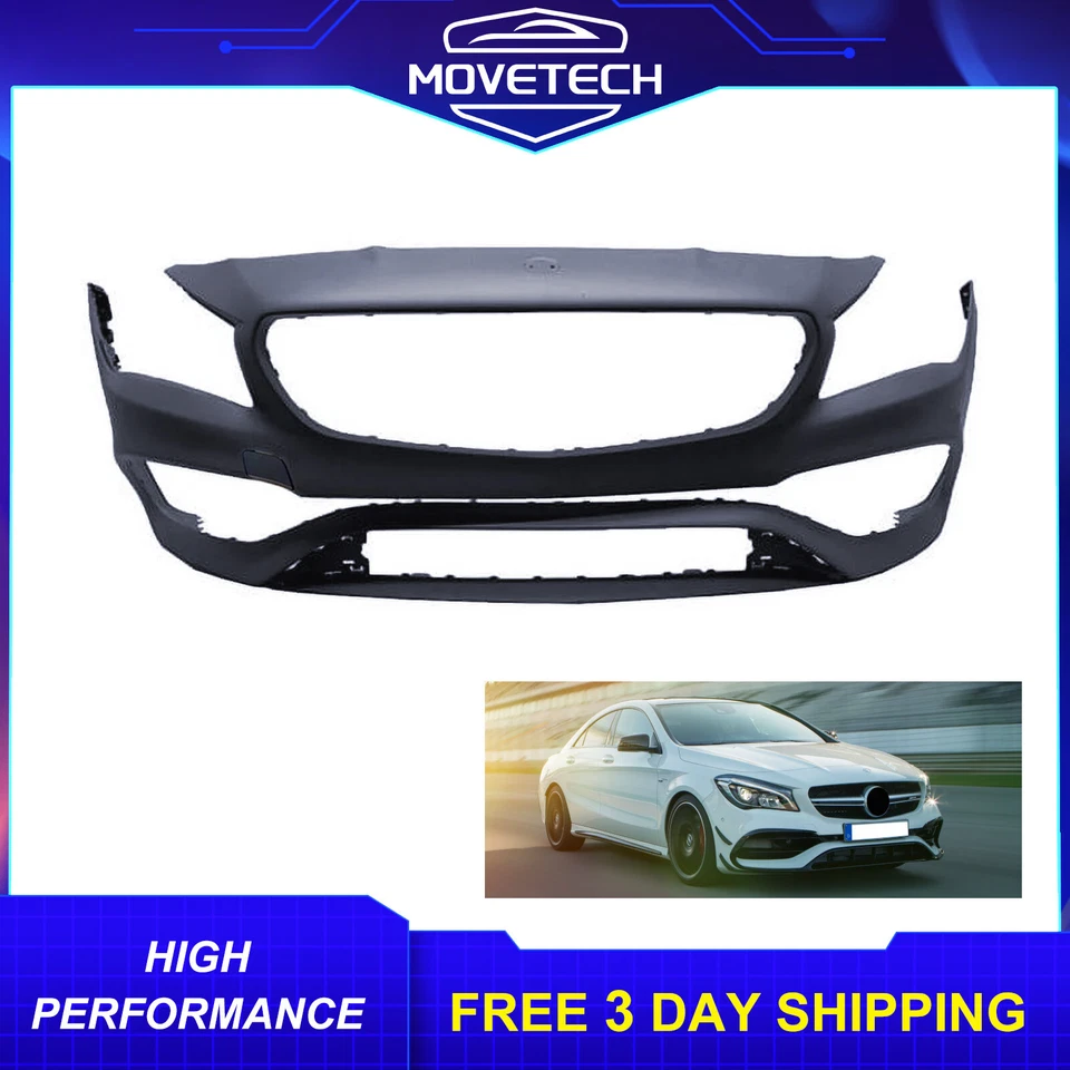 Cubierta de parachoques delantero con orificio de sensor para Mercedes Benz CLA250 CLA45 AMG 2017-2019 Foto 1 de 3