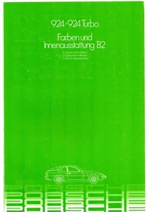 Porsche 924 & 924 Turbo Colour & Trim 1981-1982 UK Market Multilingual Brochure - Picture 1 of 2