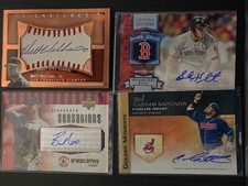4x MLB Baseball Signature Autograph Card Collection Lot