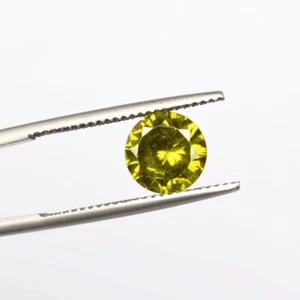Natural Certified Green Zircon 5.00 Ct. Faceted Round Cut Loose Gemstone - Bild 1 von 3