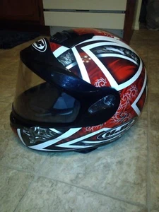 HJC Helmet CS-R1 Daggar adult size XXL 2xL red white black with face shield mask - Picture 1 of 6