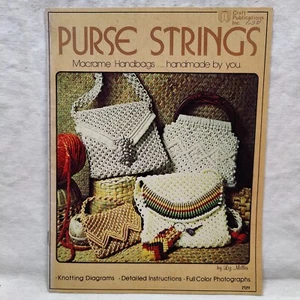 Rare Vtg 1976 MACRAME HAND BAGS PROJECT DESIGNS Craft Publications Book 7119 - Picture 1 of 24