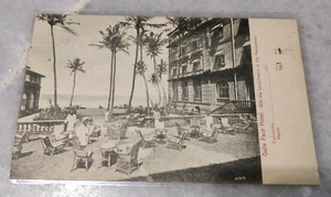 1912 Ceylon Galle Face Hotel Colombo King Edward 6c Red Stamp Postcard to USA - Picture 1 of 8