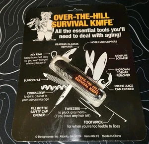 Over The Hill Survival Messer Geburtstag Ruhestand Gag Geschenk - Bild 1 von 2
