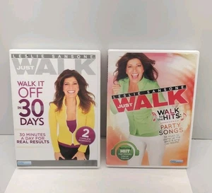 Leslie Sansone 2 DVD's - Walk It Off In 30 Days & Just Walk - Imagen 1 de 3