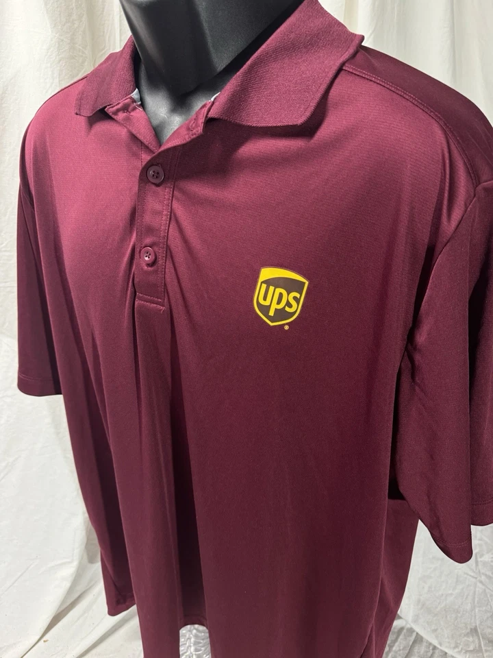 Polo UPS United Parcel Service rojo manga corta para hombre XL Trimark Foto 1 de 4