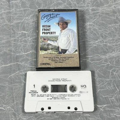 George Strait Ocean Front Property Cassette MCA Records 1987 Country Foto 1 de 2