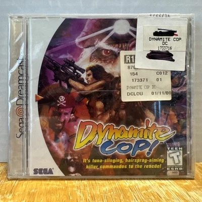 Dynamite Cop (Sega Dreamcast, 1999) NUEVO Sellado de Fábrica Grietas En Estuche LEER Foto 1 de 4