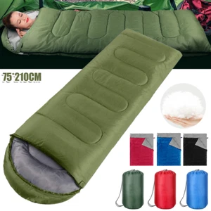 Schlafsack Mumienschlafsack Deckenschlafsack 210x75cm Camping Feldbett Outdoor - Bild 1 von 25