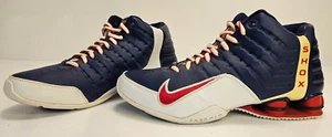 Nike Zoom Air Shox Basketball Shoes Men’s Size US 8.5 Dark Blue, White, Red 2004 - Picture 1 of 17