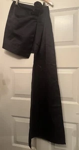 Another Mode Women’s Black Asymmetrical Mini Skirt Long Side Drape Bloomingdales - Picture 1 of 12