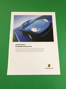1999 2000 PORSCHE 911 VINTAGE ORIGINAL PRINT AD ADVERTISEMENT PRINTED A2 - Picture 1 of 1