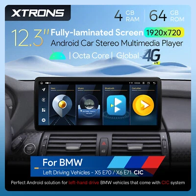 4G Android 14 8-Core Car GPS Stereo Navi 4+64GB DSP For BMW X5 E70 X6 E71 CIC - Image 1 of 4