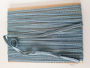 Vintage French Blue Gimp Trim Upholstery, Crafts , 20 Yards - Picture 1 of 3
