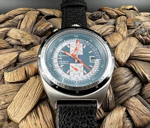Sorna Automatikuhr Vintage-Style - Datumsanzeige - Lederarmband - watch - blau p - Bild 1 von 7