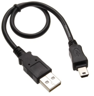 1ft USB 2.0 A-Type Male to Mini-B 5-Pin Male Shielded Digital Camera Cable - Image 1 of 3