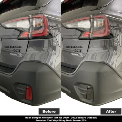 Crux Moto Rear Reflector Tint 20% Dark Smoke fits Subaru Outback 2020 - 2022 - Image 1 of 3