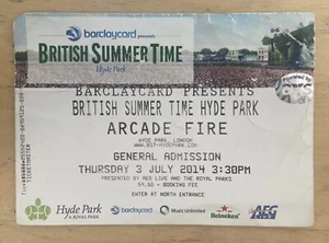 Arcade Fire Concert Ticket  Hyde Park, London - Thursday 3rd July 2014 - Picture 1 of 2
