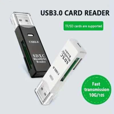 USB 3.0 Micro SD SDHC TF Card Reader Memory Adapter for PC Laptop Camera lot - Image 1 of 4