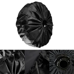 15" DIY Black Spare Tire Tyre Wheel Cover for Jeep Trailer RV Camper Universal - Picture 1 of 8