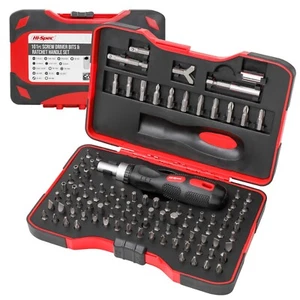 Hi-Spec 101pc 1/4” Hex Multi Bit Screwdriver & Ratchet Handle Set with Case - Picture 1 of 7