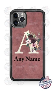 Bouquet Monogram Rose Vine Phone Case Cover For iPhone 11 Pro Samsung A20 LG etc - Picture 1 of 6