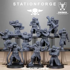 Grim Guard Rocketeers (10) - Station Forge - Tabletop Wargaming Heavy Weapon - Picture 1 of 13