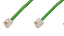 CAVO TELEFONO VERDE VDSL ADSL FIBRA OTTICA RJ11 CAT 7 6P4C-SCHERMATO-SUPERIORE