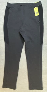 Women's All In Motion Straight Leg Pants Color Black Zippered Pockets Size M - Picture 1 of 11