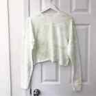 John Elliott Snyder Green White Marble Tie Dye Cropped Sweatshirt 1 Small