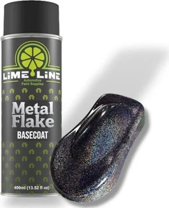 LiME LiNE Silver Rainbow Iridescent Metal Flake Basecoat Automotive Spray Paint - Picture 1 of 8