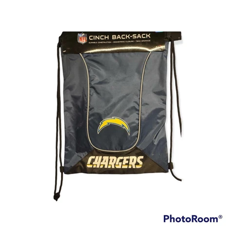 Los Angeles Chargers Cinch Sack Backpack  Drawstring Tote Bag New NFL Cover