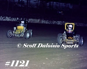 #01 8 x 10 Jon Rahe Bob Davison Midget Racing Photo From Ascot Photo #1121 - Picture 1 of 1
